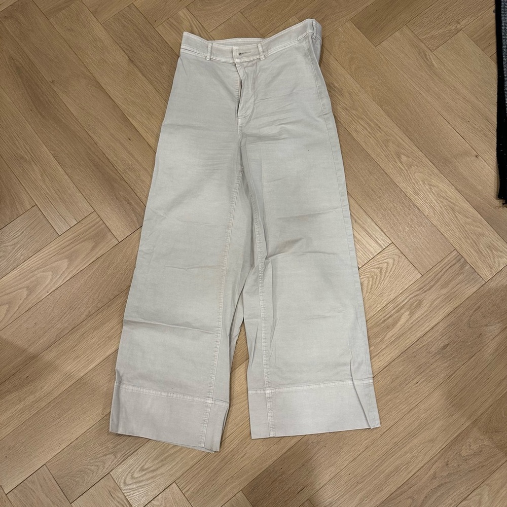 Everlane Wide-Leg Cotton Pants – Size 4, Excellent Condition